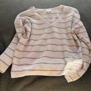 Gentle Fawn Striped V-Neck Sweater